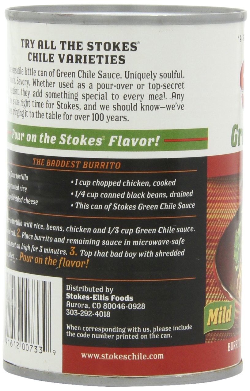 Stokes Green Chile Sauce With Pork, 15 Ounce