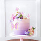 Cyodoos 30pcs Purple Gold Edge Mixed Size Lively 3D Waterproof Swllowtail Butterfly Cupcake Topper for Girls Women's Happy Birth