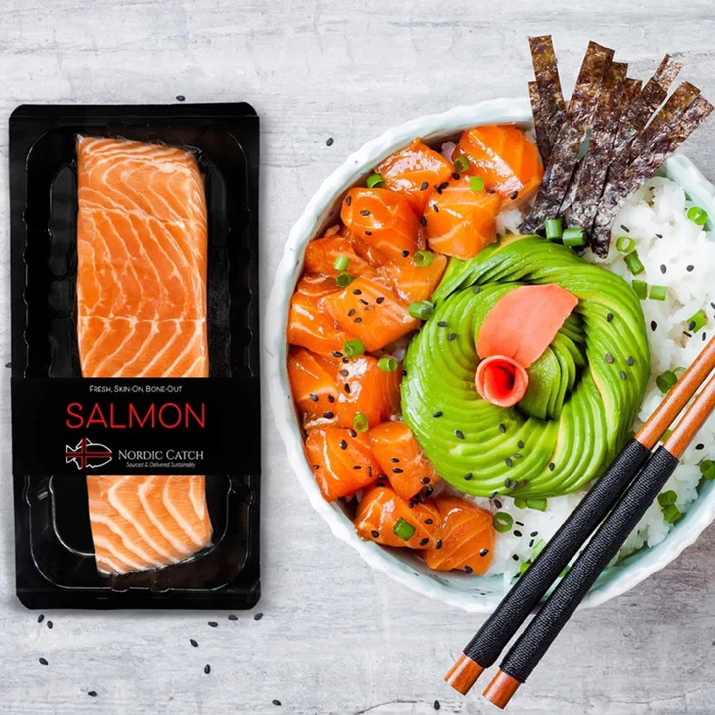 Nordic Catch, Fresh Salmon & Arctic Char Freshly Packed O-Mega Bundle From Iceland - Never Frozen, Sustainably Sourced, Air-Tigh
