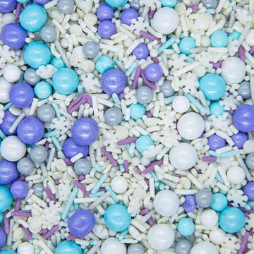 Frozen Sprinkles For Cake Decorating - Blue And White Sprinkles For Frozen Cake Decorations With Edible Snowflake Sprinkles, Jim