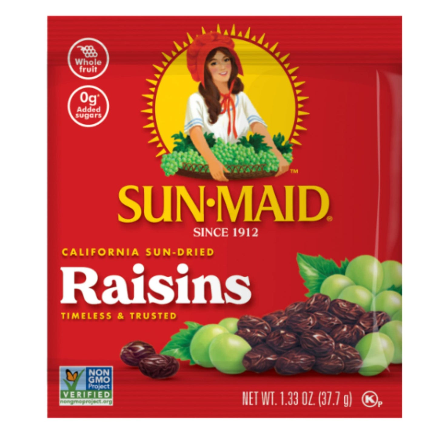 Sun-Maid California Sun-Dried Raisins - (Pack Of 200) 1.33 Oz Snack-Size Pouch - Dried Fruit Snack For Lunches, Snacks, And Natu