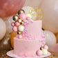 Pink Cake Toppers Pink Gold Cake Decorations For Women Birthday Boho Wedding Pink Cake Decor Birthday Cake Decoration (Pink)