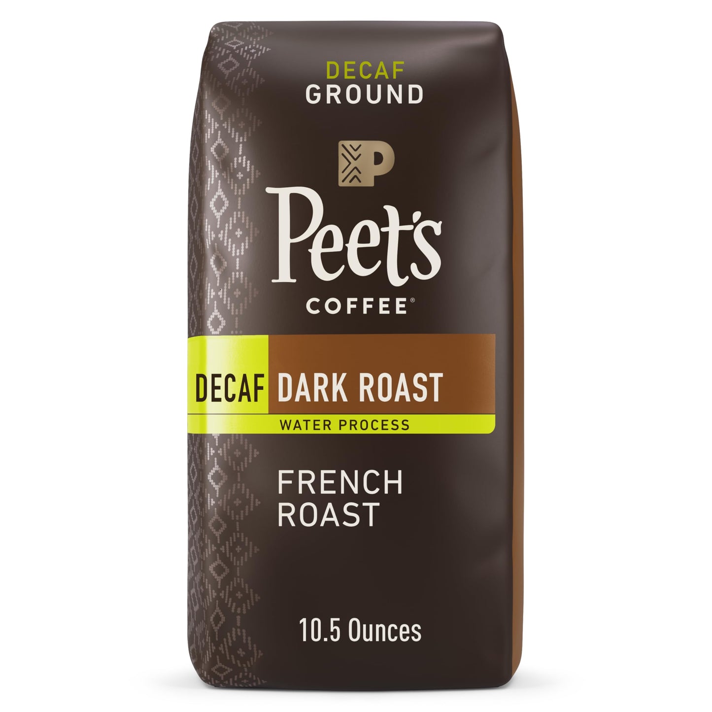 Peets Coffee, Dark Roast Ground Coffee - Decaf French Roast 10.5 Ounce Bag