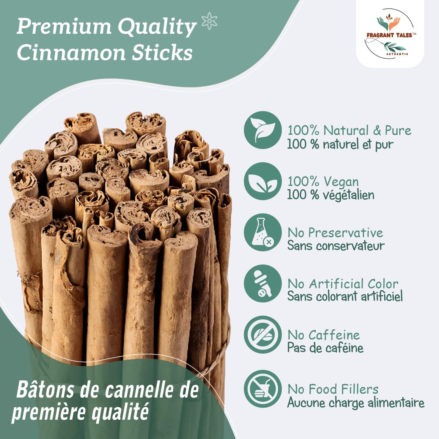 Premium Organic Ceylon Cinnamon Sticks - 1Lb (454G), True Ceylon, Usda Certified, Non-Gmo, Gluten-Free, Pure Sri Lankan Cinnamon
