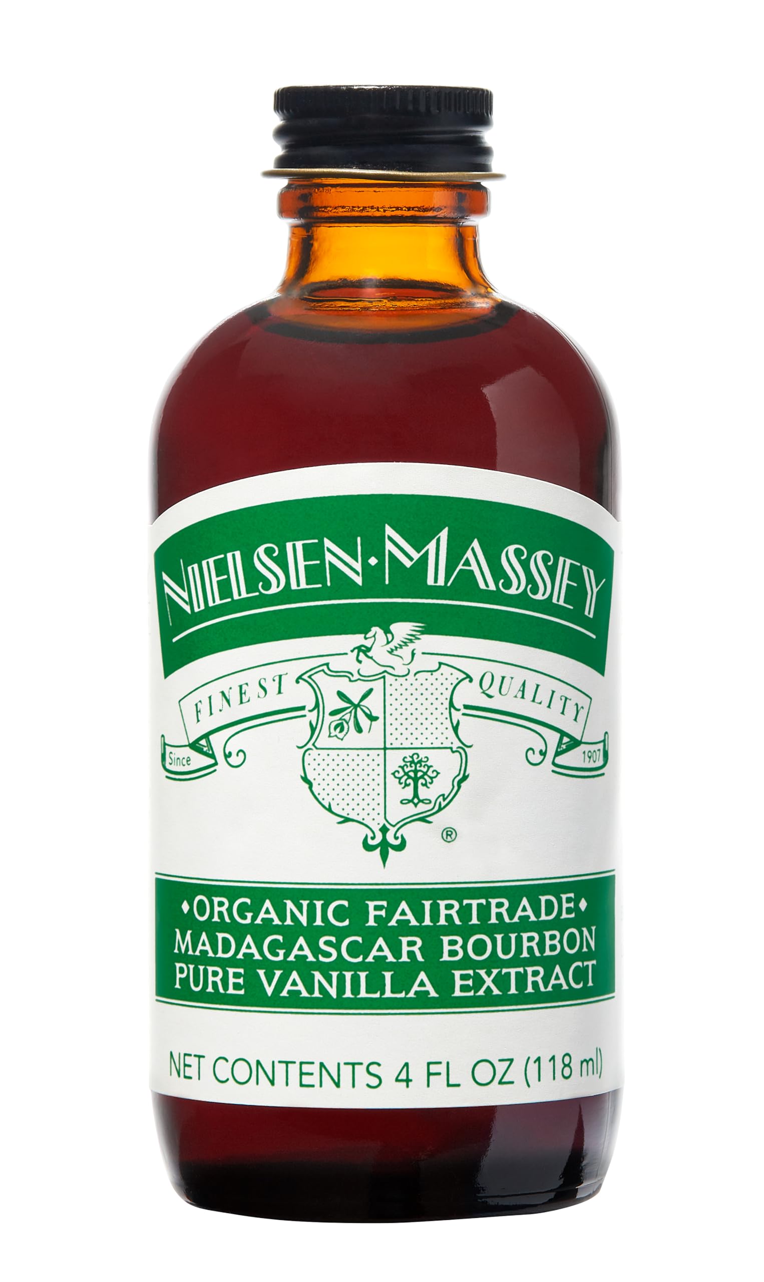 Nielsen-Massey Organic Fairtrade Madagascar Bourbon Pure Vanilla Extract, 4 Fl Oz, Model 061232