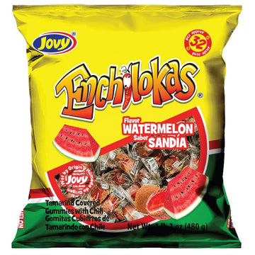 Jovy Enchilokas Watermelon Flavor - Boldly Sweet, Spicy, And Absolutely Irresistible (1Lb, 32 Ct)
