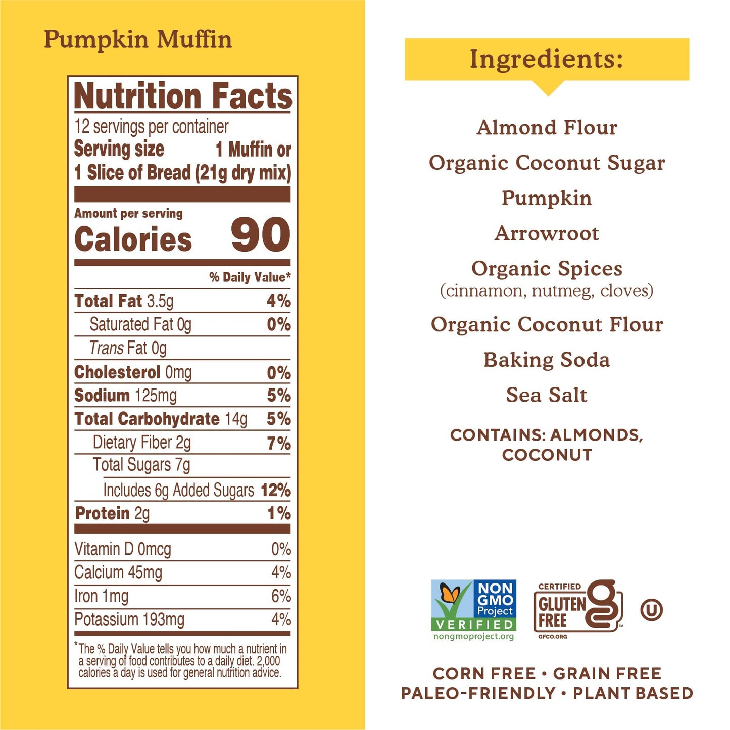 Simple Mills Almond Flour Baking Mix, Pumpkin Muffin & Bread Mix, Gluten Free, Plant Based, Paleo Friendly, 4.25 Ounce (Pack of