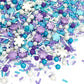 Manvscakes Sprinkles Mix - Blue Confetti & Metallic Snowflake Sprinkles, 4 Ounce, Pink Purple Blue