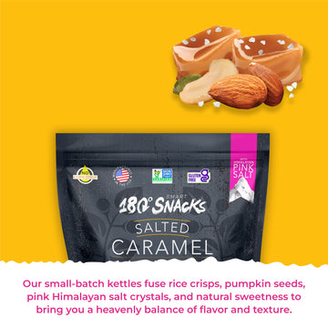 180 Snacks Salted Caramel Almond Cashew With Himalayan Salt - Delicious, Bite-Size Healthy Snacks - Non Gmo, Dairy-Free, Gluten-