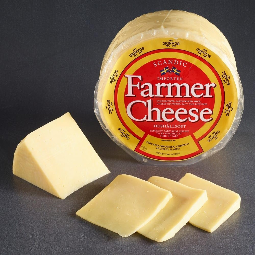 Hushallsost Swedish Farmer'S Cheese | ''Household Cheese'' | Whole Wheel | Approximately 2 Pounds
