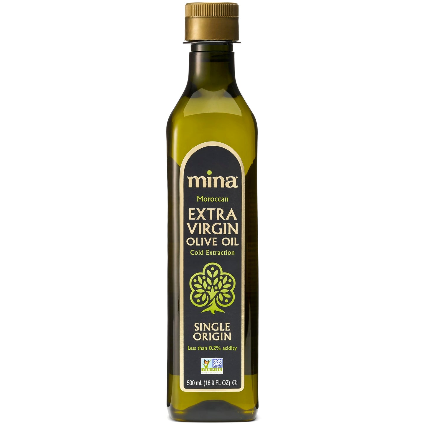 Mina Olive Oil Extra Virgin 16.9 Fl Oz, New Harvest, Polyphenol Rich Olive Oil for Cooking, Moroccan EVOO, Single Origin, Cold E