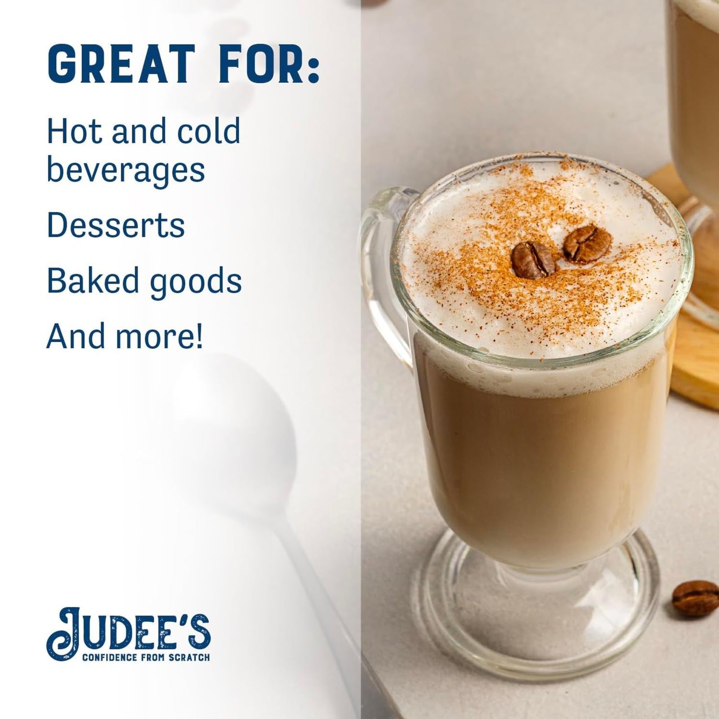 Judees Heavy Cream Powder - 11 oz - Baking Ingredients - Delicious and 100% Gluten-Free - Great for Coffee, Hot Chocolate, Sauc