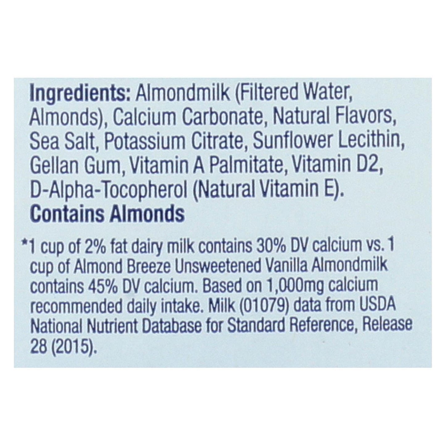 Almond Breeze - Almond Milk - Unsweetened Vanilla - Case Of 8 - 64 Fl Oz(D0102H5Kp18)