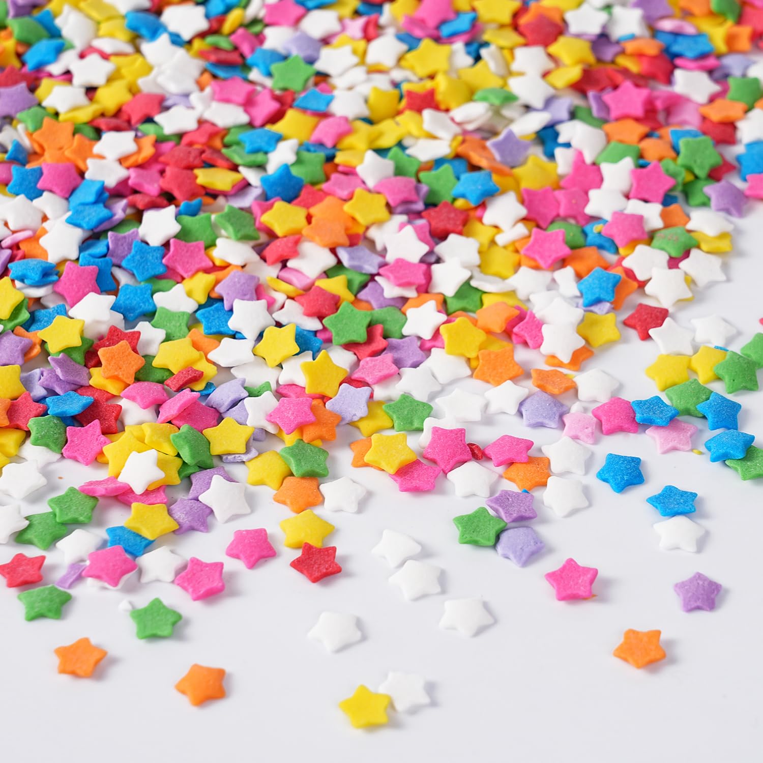 Star Sprinkles  Edible Confetti Sprinkles  4.23Oz Rainbow Sprinkle For Cake Decorating  Cupcakes  Baking  Donuts  Ice Cream Topper  And Cakecircle(120G)