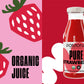 Pomona Organic Strawberry Juice (Pack of 12), Cold Pressed USDA Organic Juices with 100% Strawberries, No Added Sugar, Not From