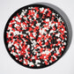 NIPEOR Rainbow Sprinkles,Red Black Confetti Sprinkles 3.53oz/100gEdible Sprinkle Topping Confetti Sprinkles, Round Sprinkles for