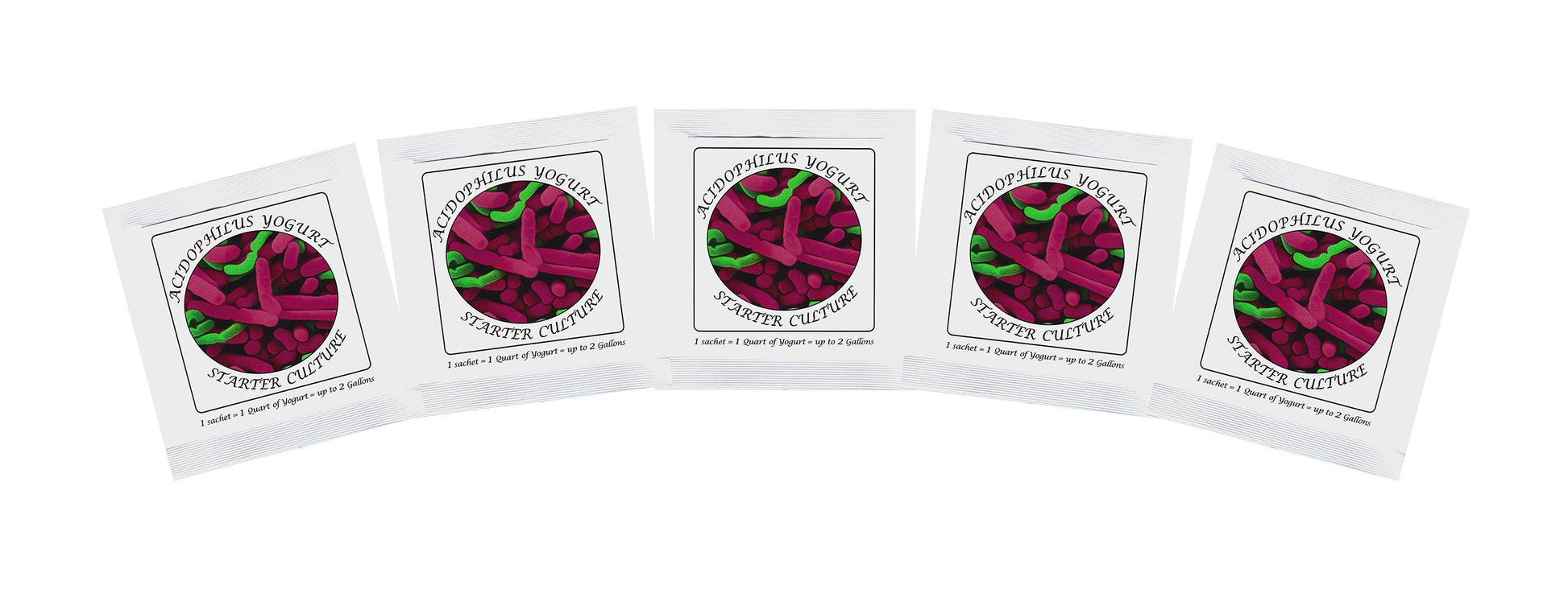 Yogurt Starter Cultures - Pack of 5 Freeze-dried Culture Sachets for Acidophilus Yogurt