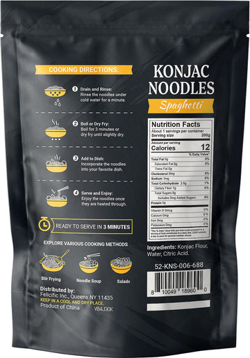 52USA Konjac Shirataki Noodle, Spaghetti, Low Carb Pasta 52.8 Oz (1500 g), Keto and Paleo Friendly, Sugar Free, Vegan, Gluten Fr