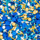 Sweets & Treats Boutique Hanukkah Sprinkles for Cake Decorating - Blue and Gold Jimmies, Confetti Quin, Sugar Pearls