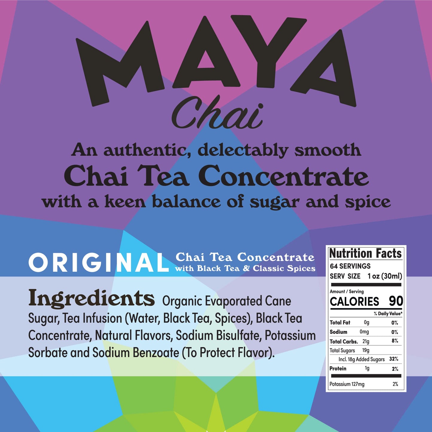Maya Heritage Chai, Original Tea Concentrate, 64 Fl Oz, Pack Of 4 With 1 Pump
