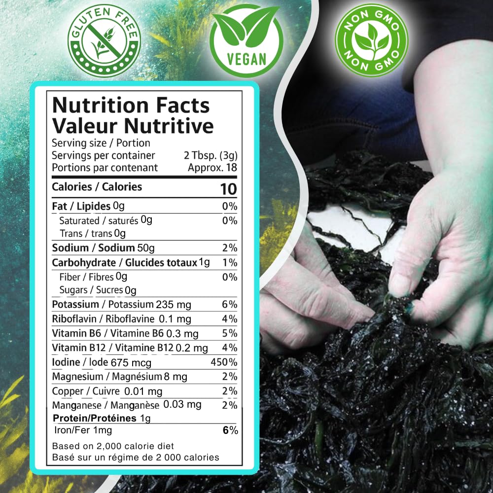Oceans Balance Organic Whole Leaf Dulse Sea , Gluten Free, 1oz Bag