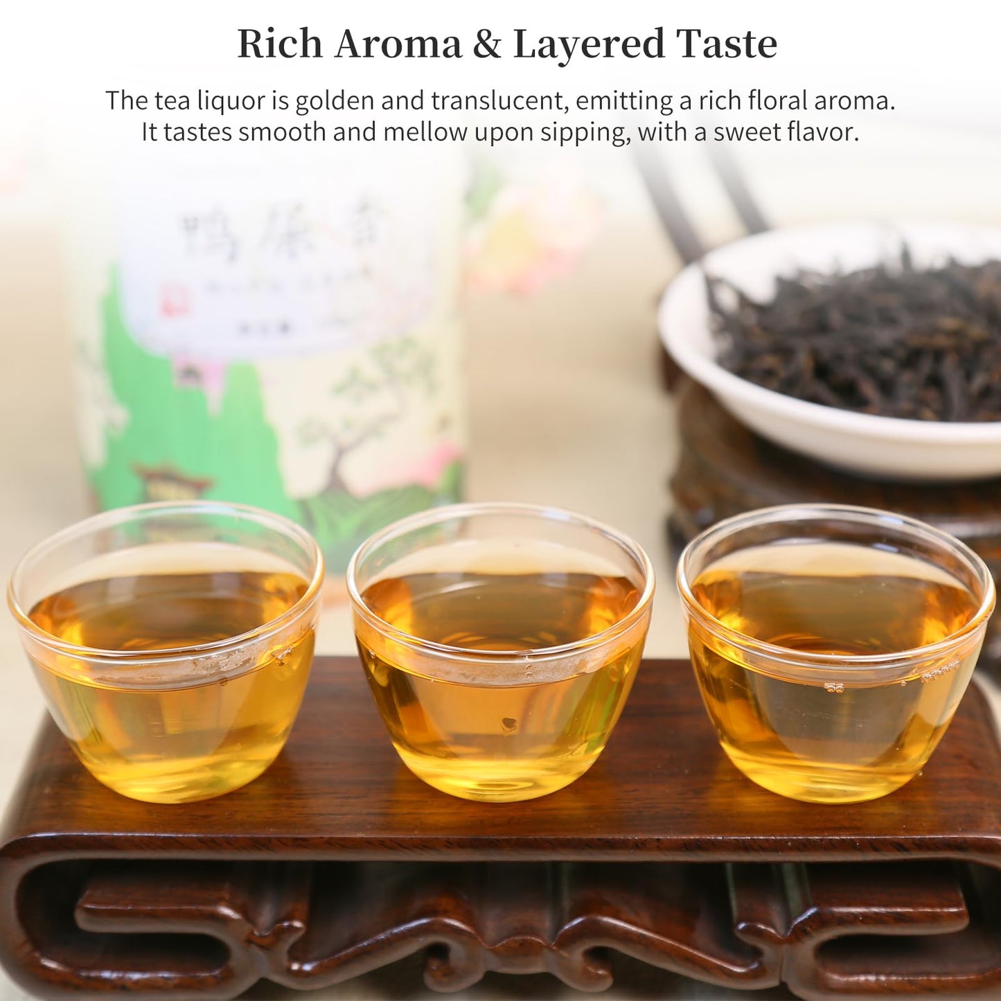 Yuexi Phoenix Oolong Tea Loose Leaf Ya Shi Xiang Dancong Tea Loose Leaf 4.23Oz/120G Top-Grade Chaozhou Phoenix Mountain Tea Rich