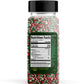 Unpretentious Holiday Sprinkles, Perfect For Christmas Festivities, Multi-Use Shaker Bottle, Dessert Decorating (12 Ounce)