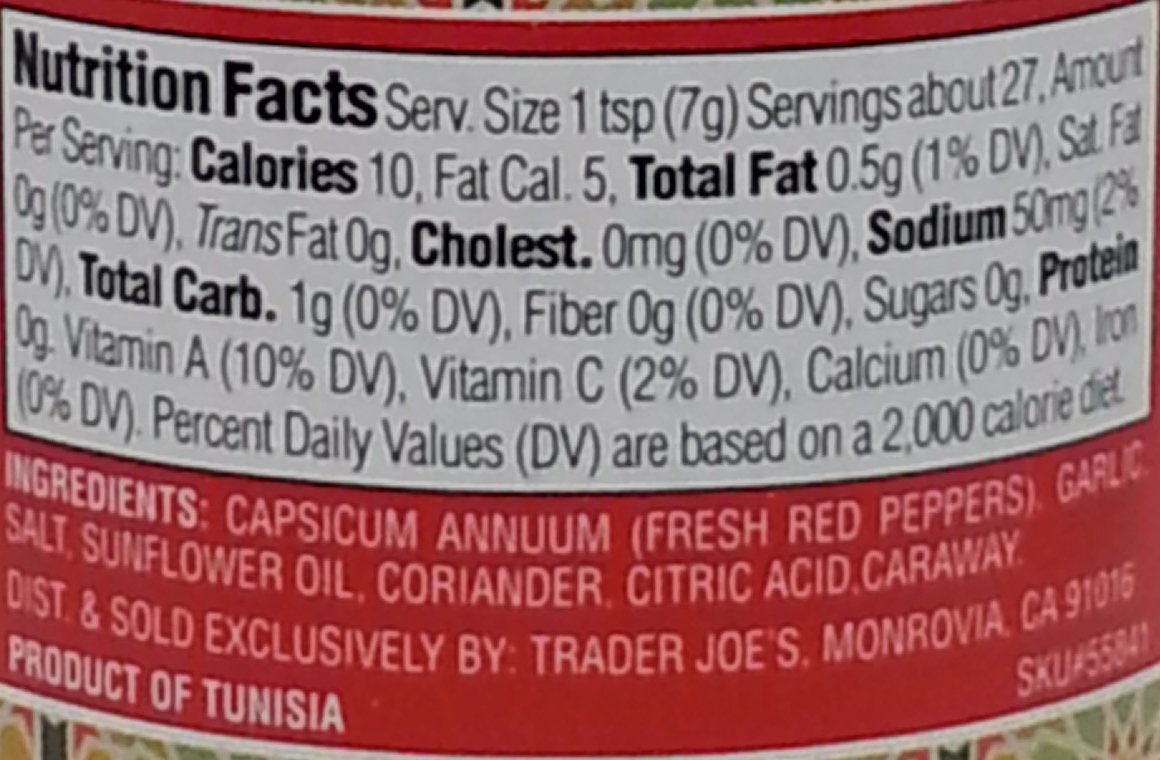Trader Joe's Traditional Tunisian Harissa - 6.7 oz