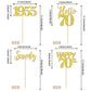 24 Pcs Happy 70Th Birthday Cupcake Toppers Glitter Hello 70 Cupcake Picks Seventy Since 1953 Cupcake Decorations For 70Th Birthd