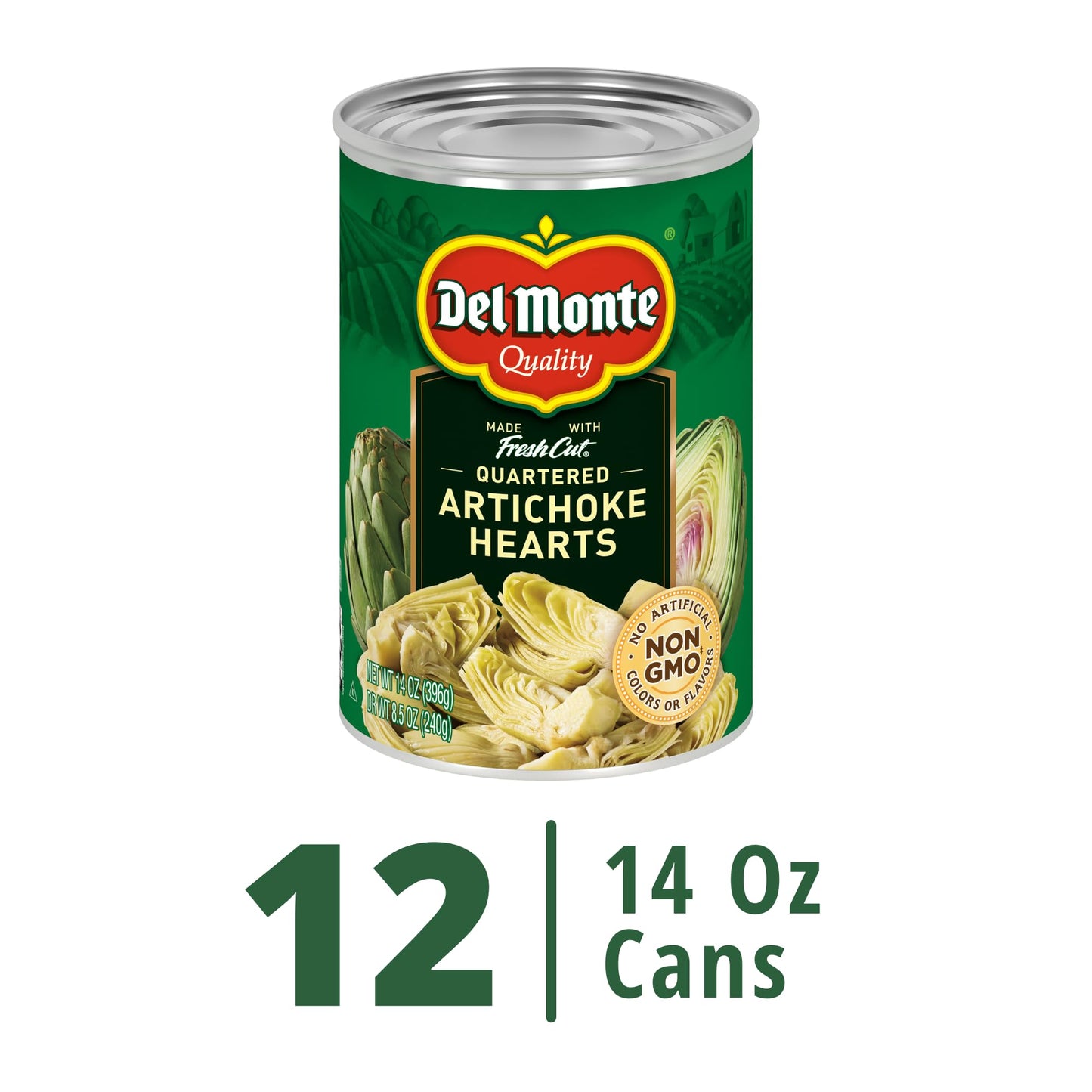 Del Monte Quartered Artichoke Hearts 14 oz. Can, 12 Pack