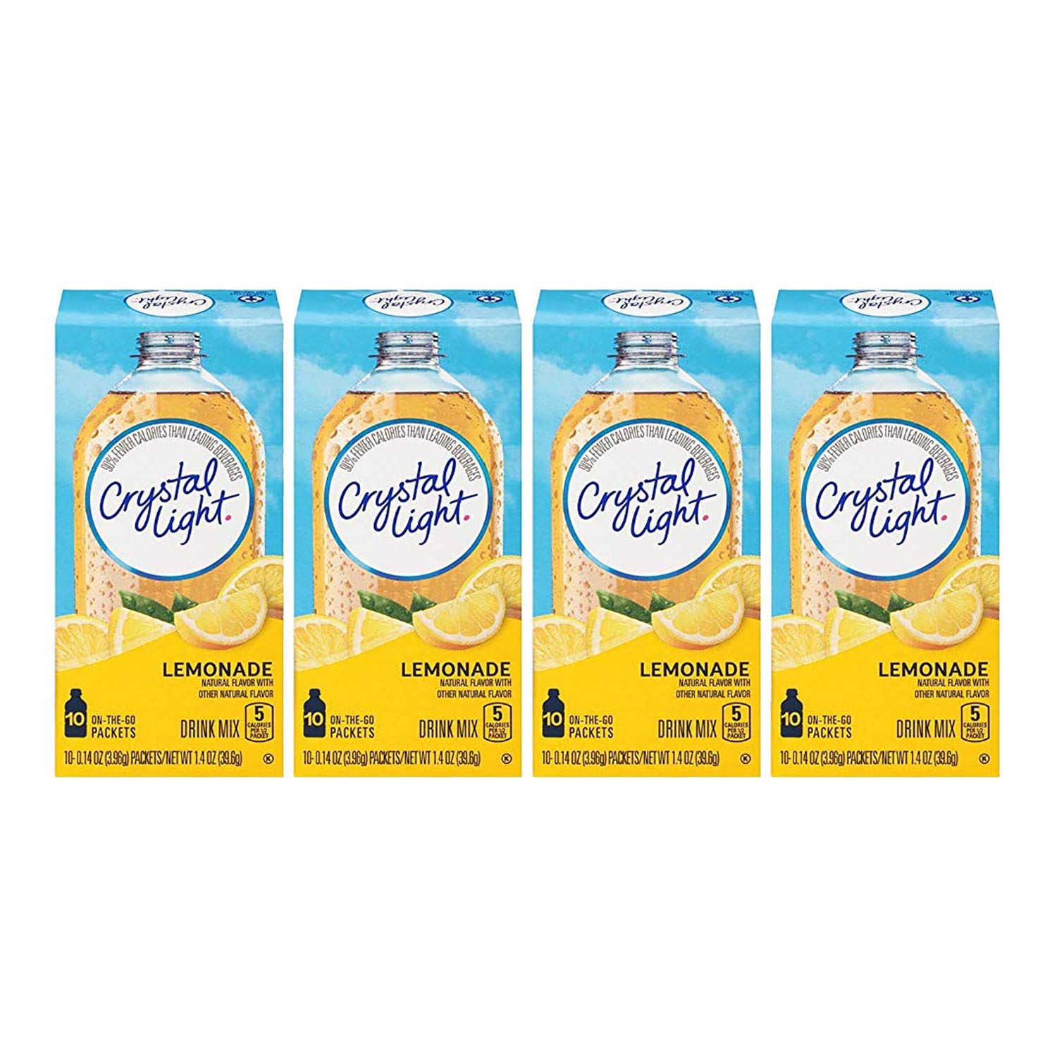 Crystal Light Lemonade, 10 On-the-Go Packets (Pack of 4)