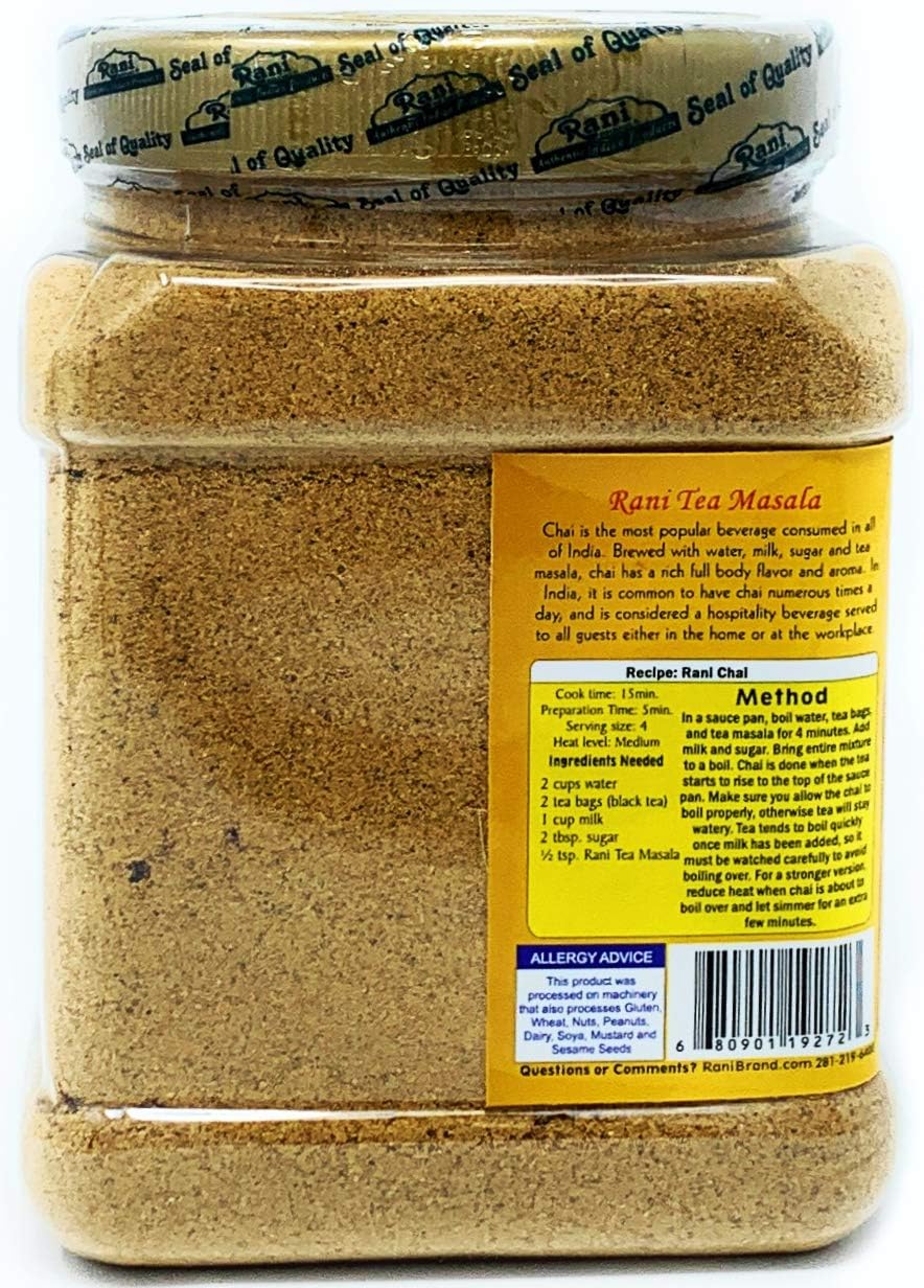Rani Tea (Chai) Masala Indian Spice Blend 16Oz (1Lb) 454G Bulk Pet Jar, Pack Of 6 ~ All Natural | Vegan | Gluten Friendly | Salt