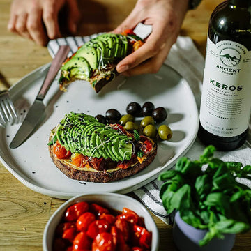 Ancient Foods Keros Greek Organic Extra Virgin Olive Oil - Fresh, Cold Pressed Olive Oil From Greece, High Phenolic Organic Oliv