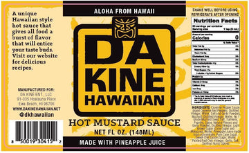 Da Kine Hawaiian Hot Mustard Sauce - Made With Pineapple Juice For Meat Tenderizing, Ideal For Dipping And Dressing - Gluten-Fre