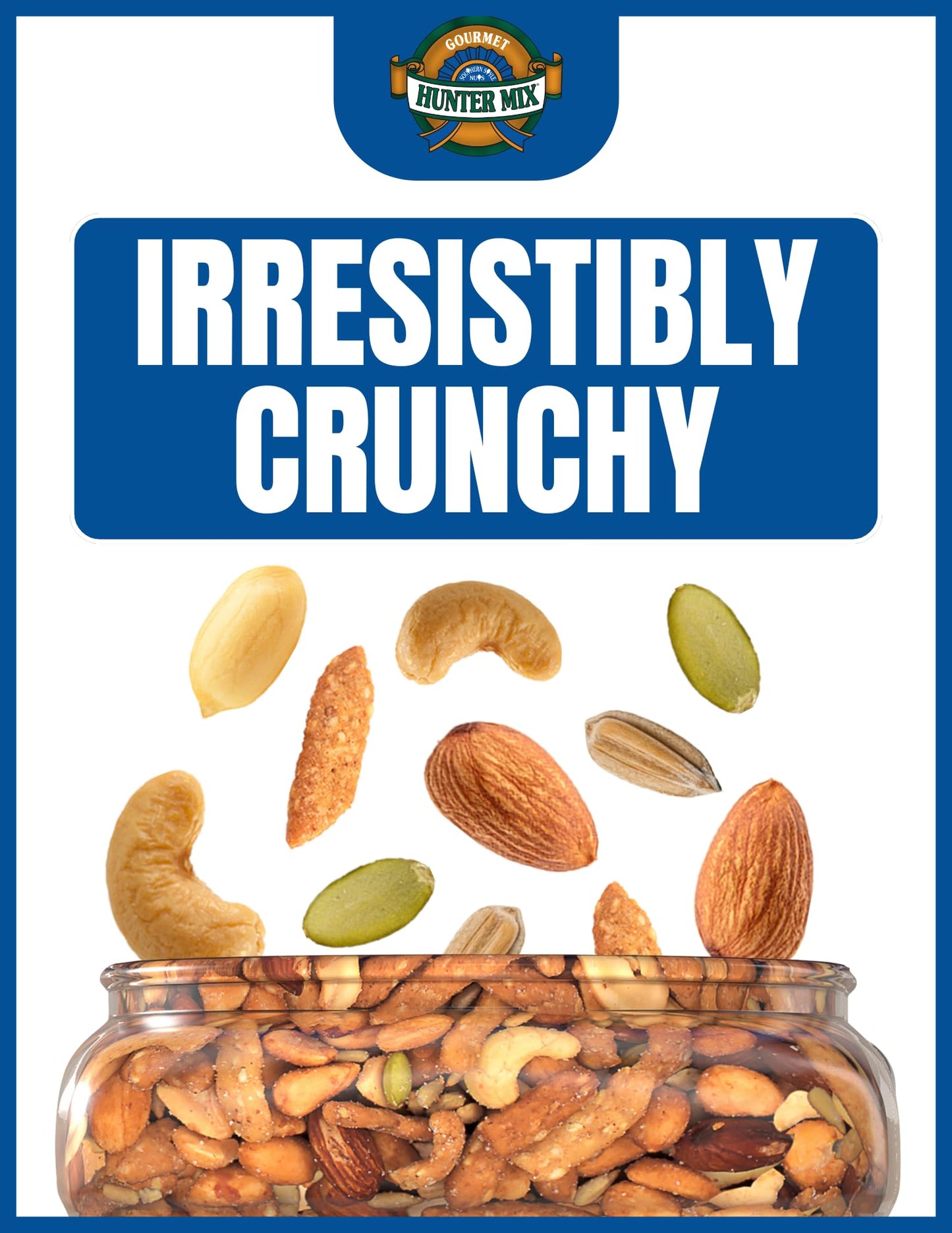 Southern Style Nuts Honey Roasted Hunter Mix, 23 Ounces, Sesame Sticks, Peanuts, Sunflower Kernels, Almonds, Cashews, And Pepitas
