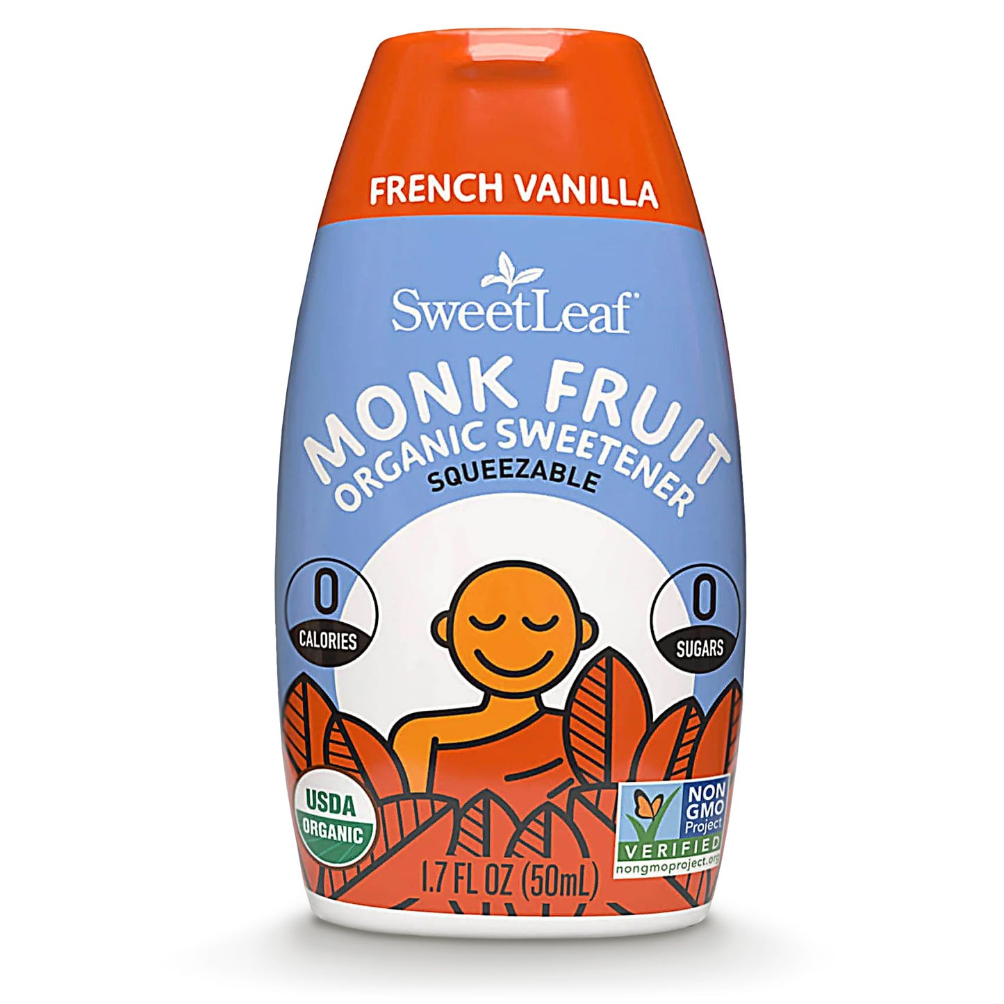 SweetLeaf Organic Monk Fruit Liquid Sweetener, French Vanilla Flavor, 1.7 Ounce