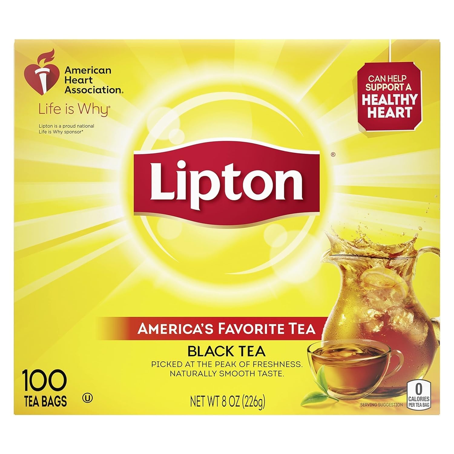 Lipton Tea Bags, Regular, Pk100 ( Packaging May Vary )