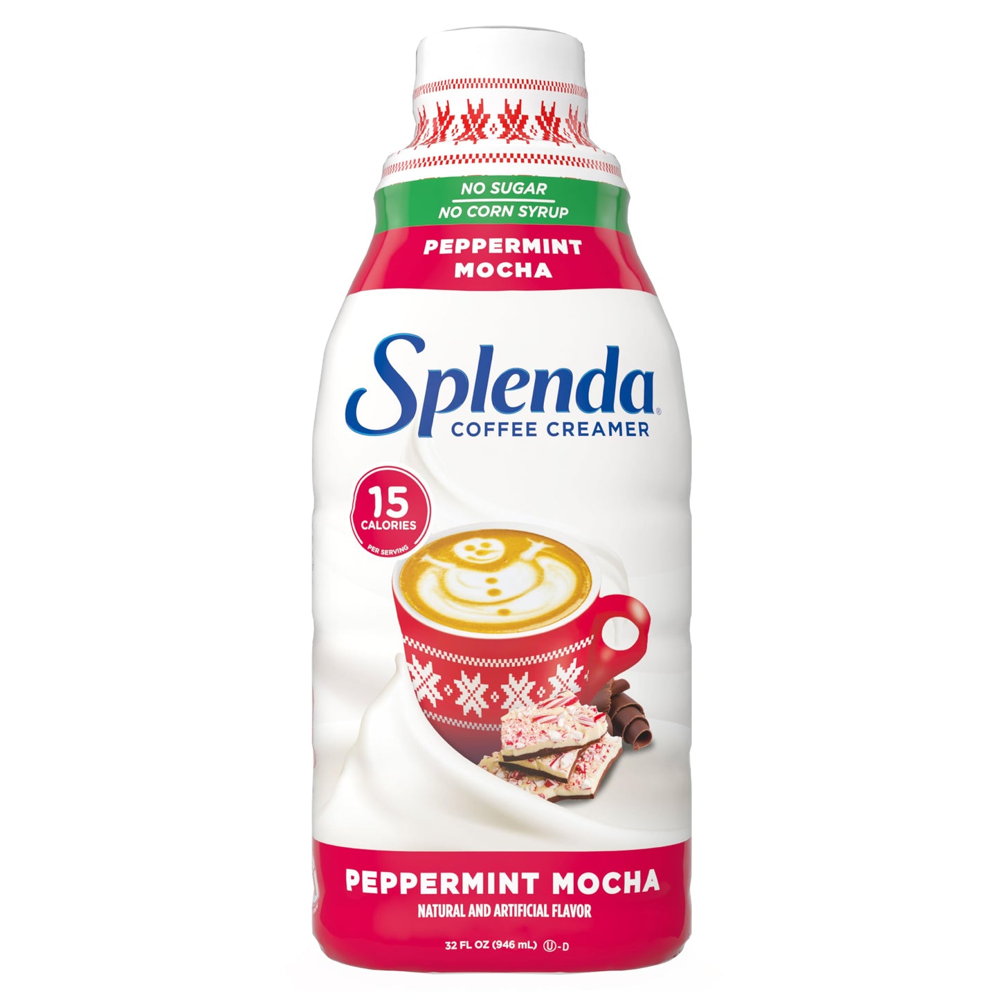SPLENDA Sugar Free Coffee Creamer  32 Fl Oz. Peppermint Mocha.
