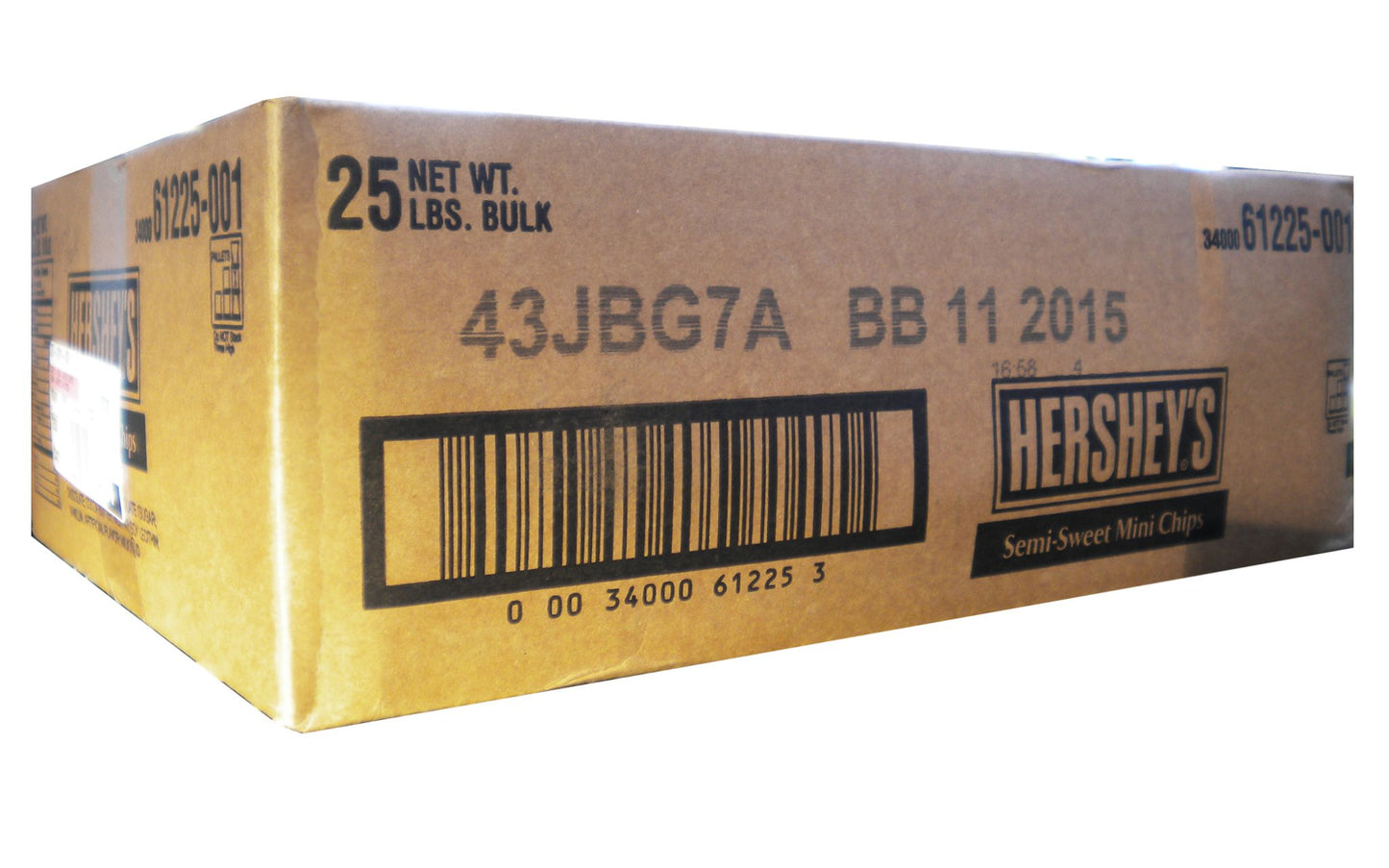 HERSHEYS Semi-Sweet Mini Baking Chips, 4000 ct, 25 Lbs, 25 Lb