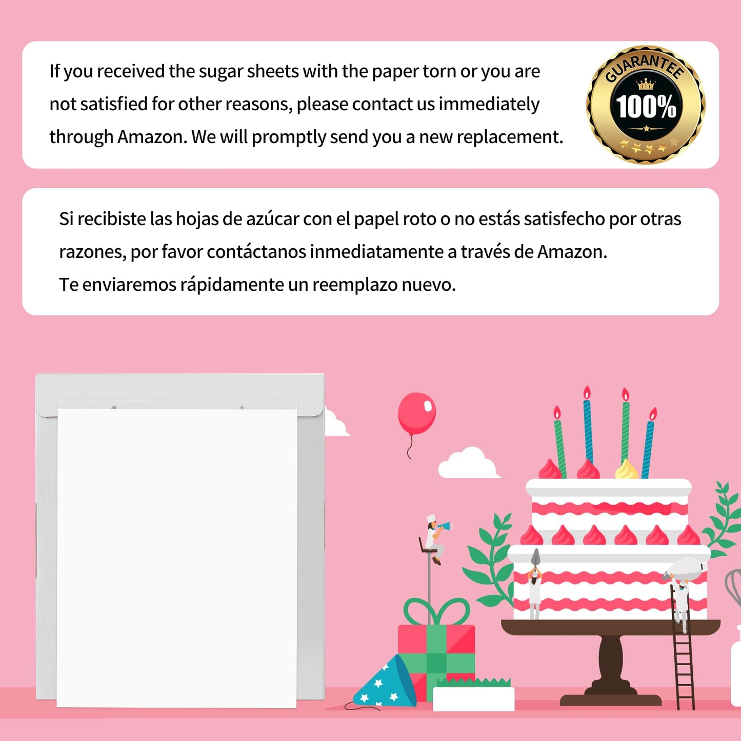 Edible Paper 25Pcs, A4 Size 11.7'' X 8.3'' Icing Sheets For Cakes Printable, Frosting Sheets, Edible Image Paper For Cake Topper