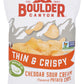 Boulder Canyon Thin & Crispy Cheddar Sour Cream Potato Chips, 6 OZ