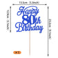 Rssta i 80th Birthday Cake Topper, Glitter Design, Deep Blue, Paper Material, Model XM224-Deep Blue