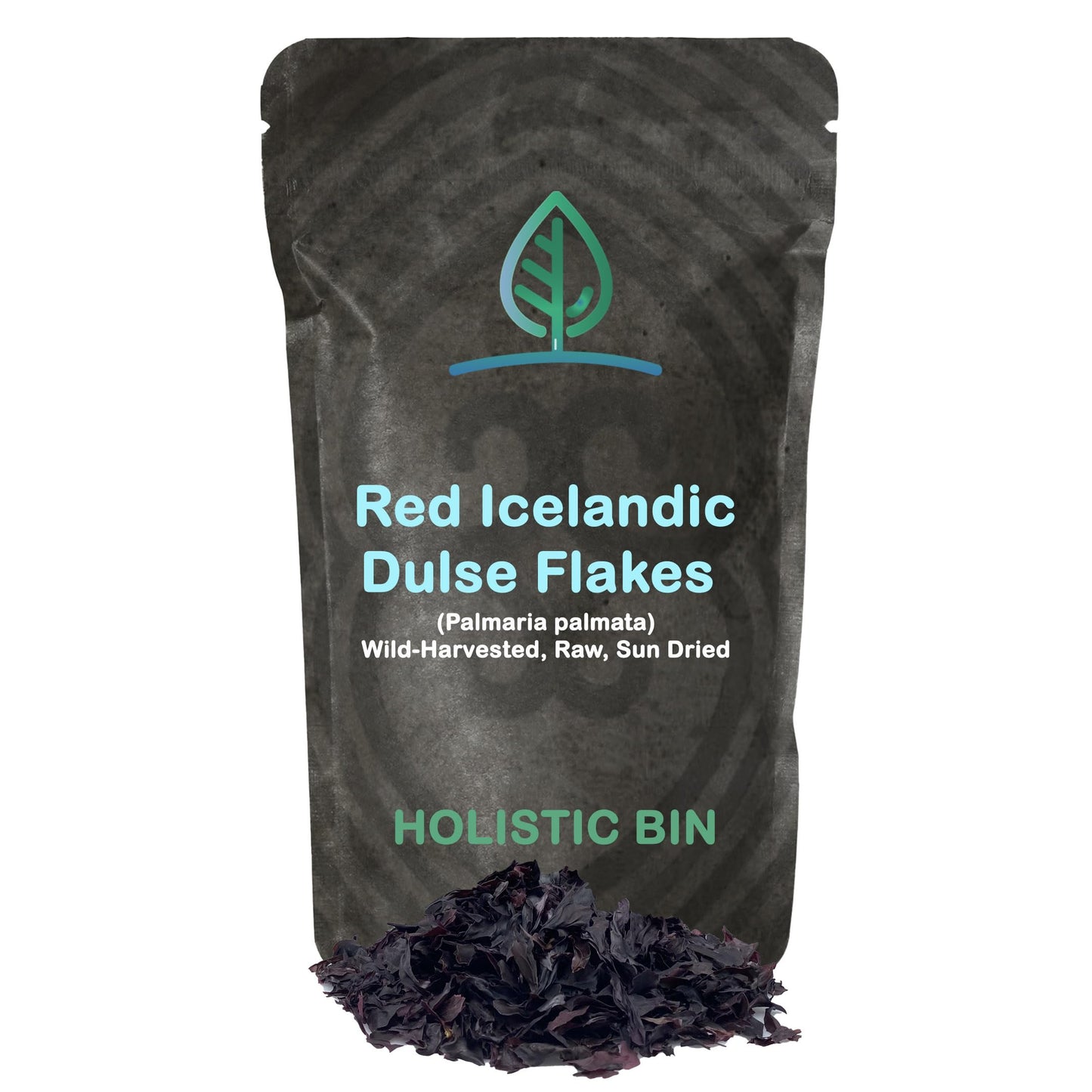 Wild Icelandic Dulse Flakes By Holistic Bin | Fine Culinary Grade Organic Seaweed Superfood | 100% Pure Atlantic Dulse Seaweed F