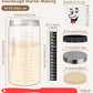Keafont Sourdough Starter Jar Kit, 50oz Large Capacity, Wide Mouth, Red, Model KF-GLASS-RD, 1 Pack