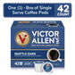 Victor Allens Coffee Seattle Dark Roast Coffee Pods, 42 Count, Brown, Single Serve for Keurig K-Cup malt-inspired