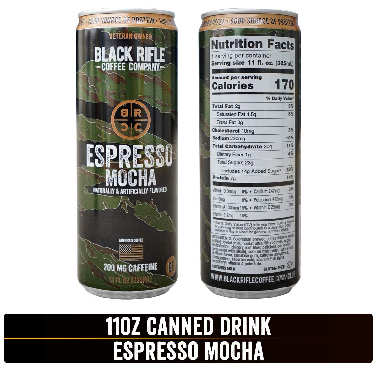 CAMEO Black Coffee Espresso Mocha Ready-to-Drink 12 oz