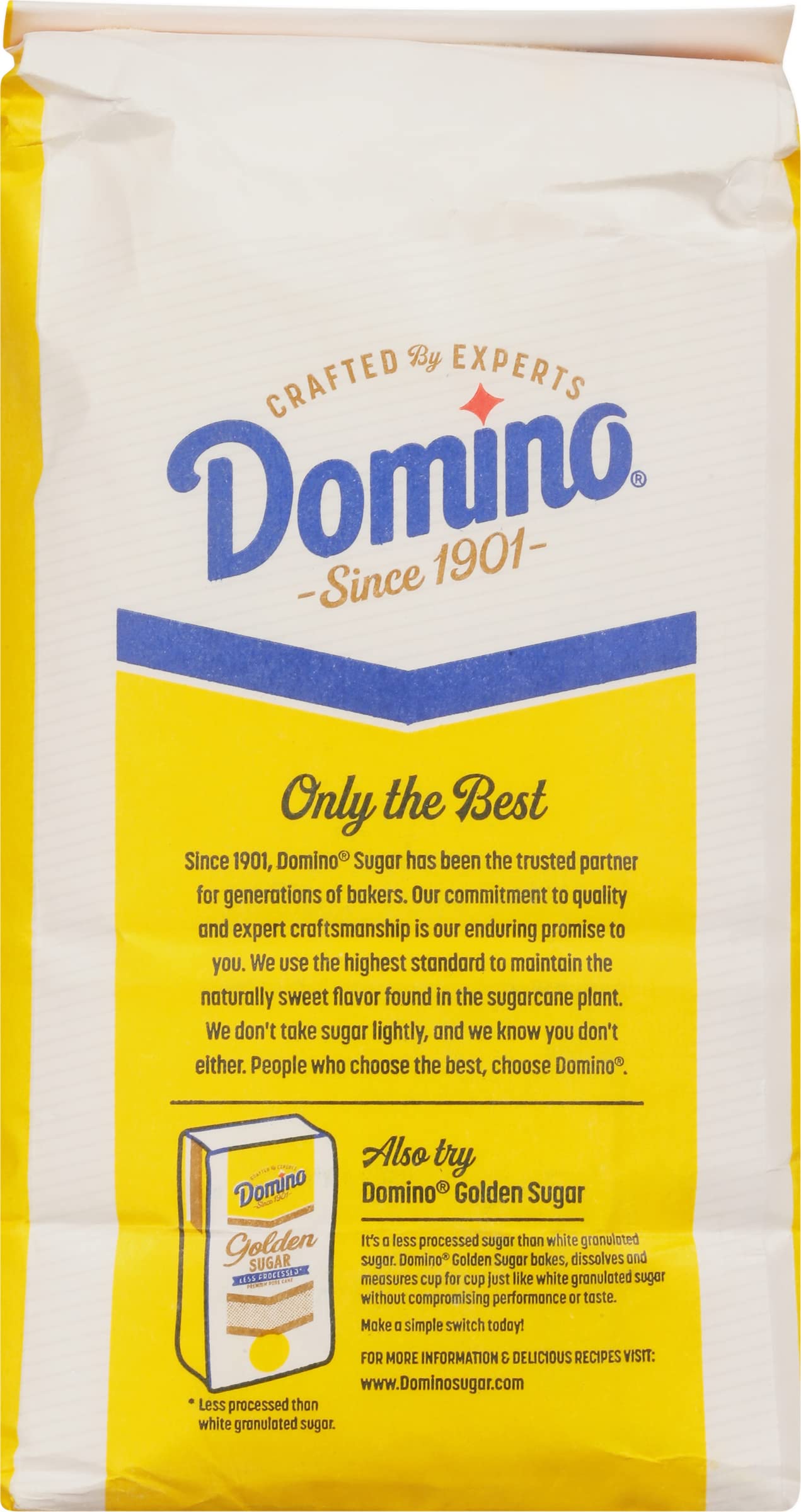 Domino Granulated Sugar  4 lb Bag of enhanced Pure Cane Sugar (Pack of 2) with Bonus Brand Recipe Card