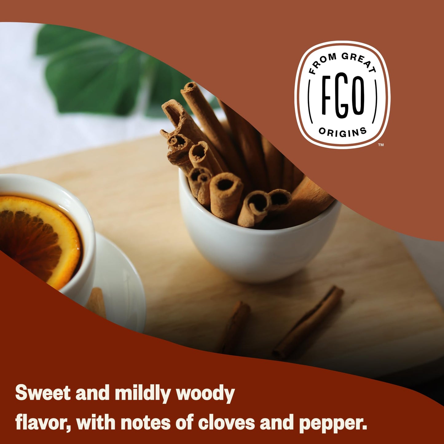 FGO Organic Korintje Cinnamon Sticks, from Indonesia, 100+ Sticks 2 3/4 Packaging May Vary (Pack of 1)