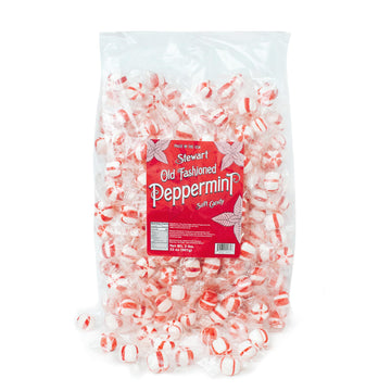 Stewart Old Fashioned Peppermint Candy Puffs | Individually Wrapped Candy | Pure Cane Sugar Candy | Fat-Free, Cholesterol-Free, 