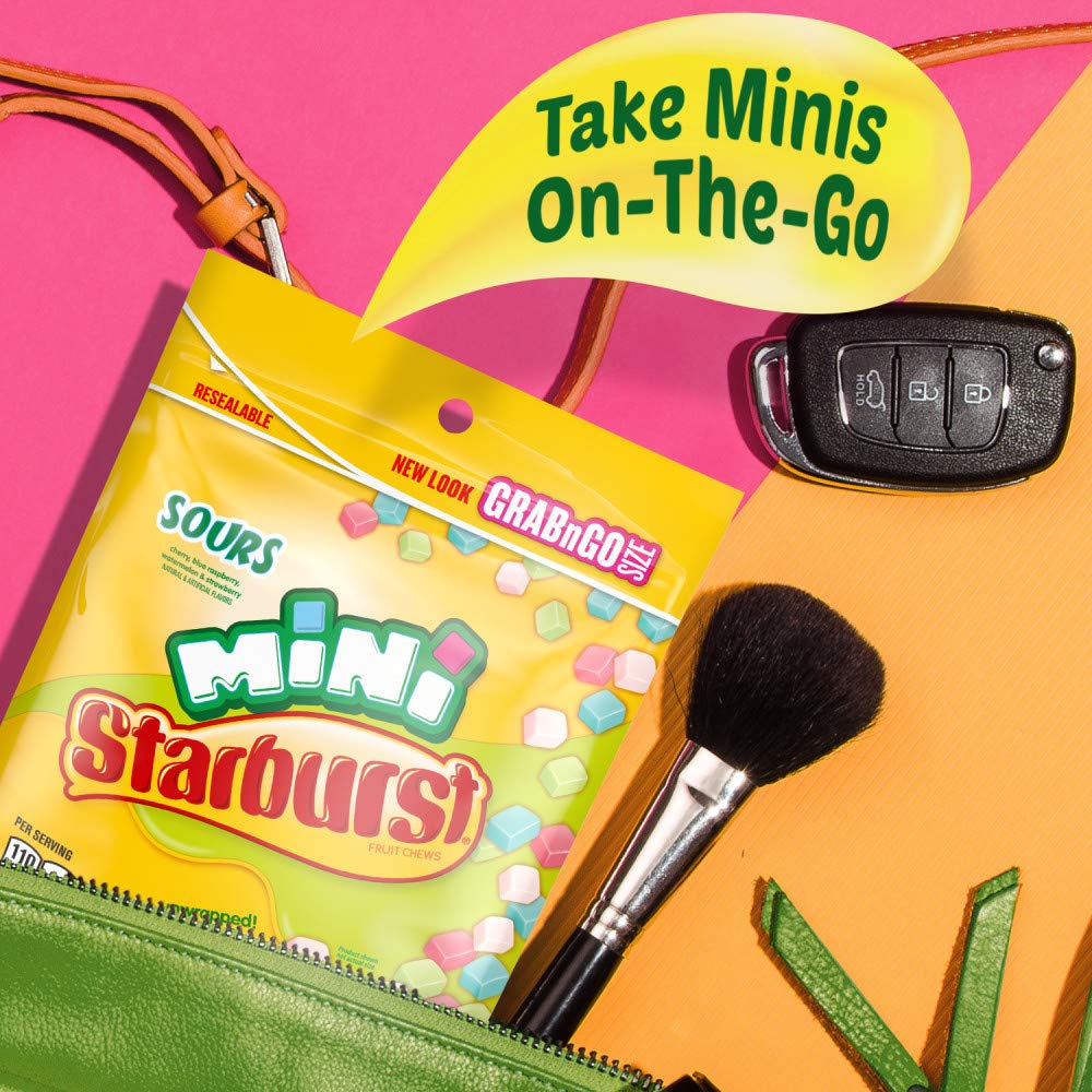 Starburst Minis Sours Candy Bag, 8.0 Ounce (Pack Of 8)